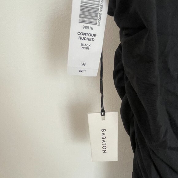 NWT Artizia Ruched Contour Mini Dress Black (L) - Picture 2 of 4
